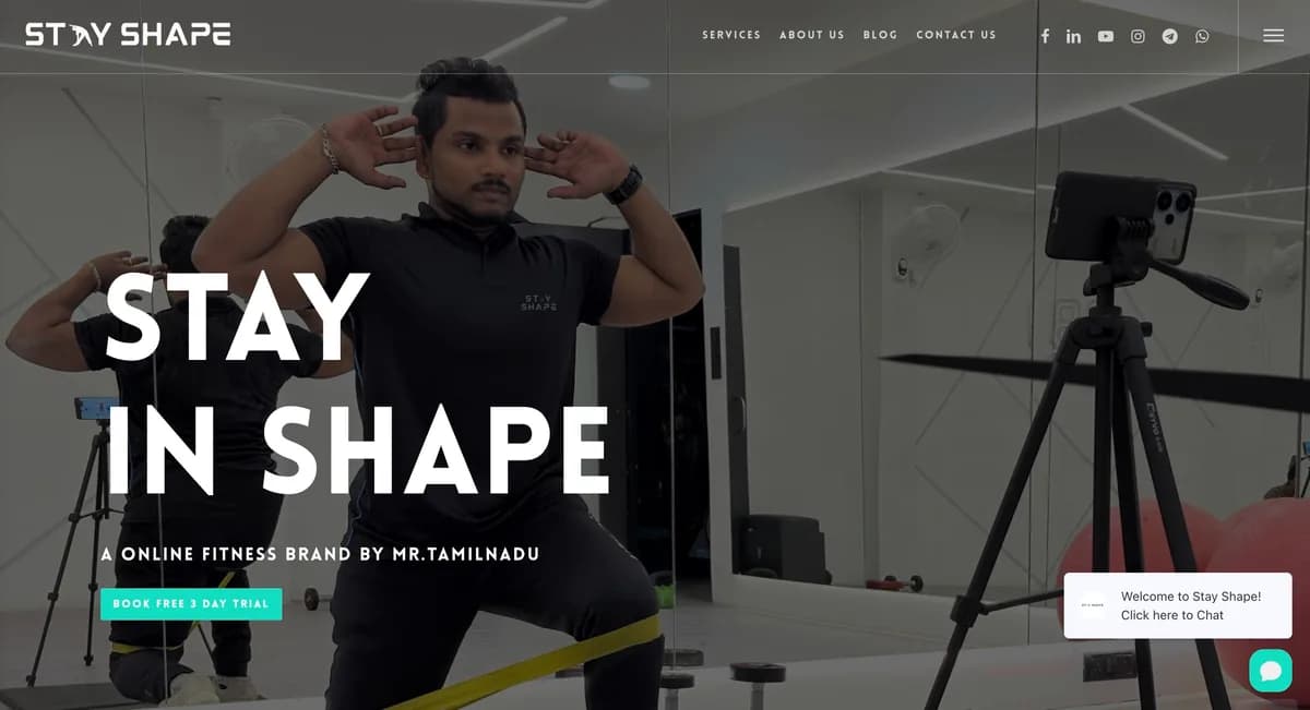 Stay Shape — Dynamic Website by Abrix Solutions